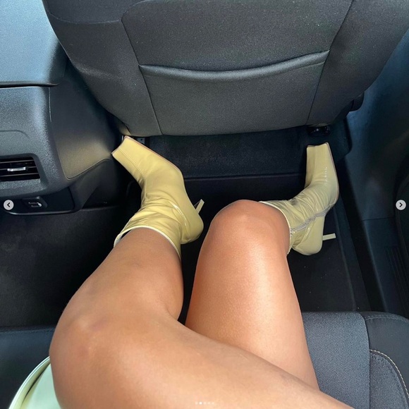 Miista Cream Heeled Boots - Picture 3 of 11